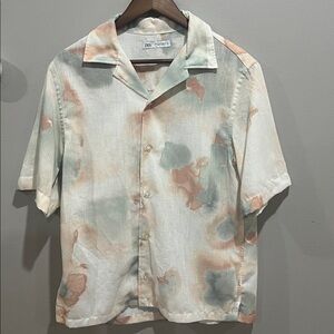 Zara Pastel Abstract Casual Shirt